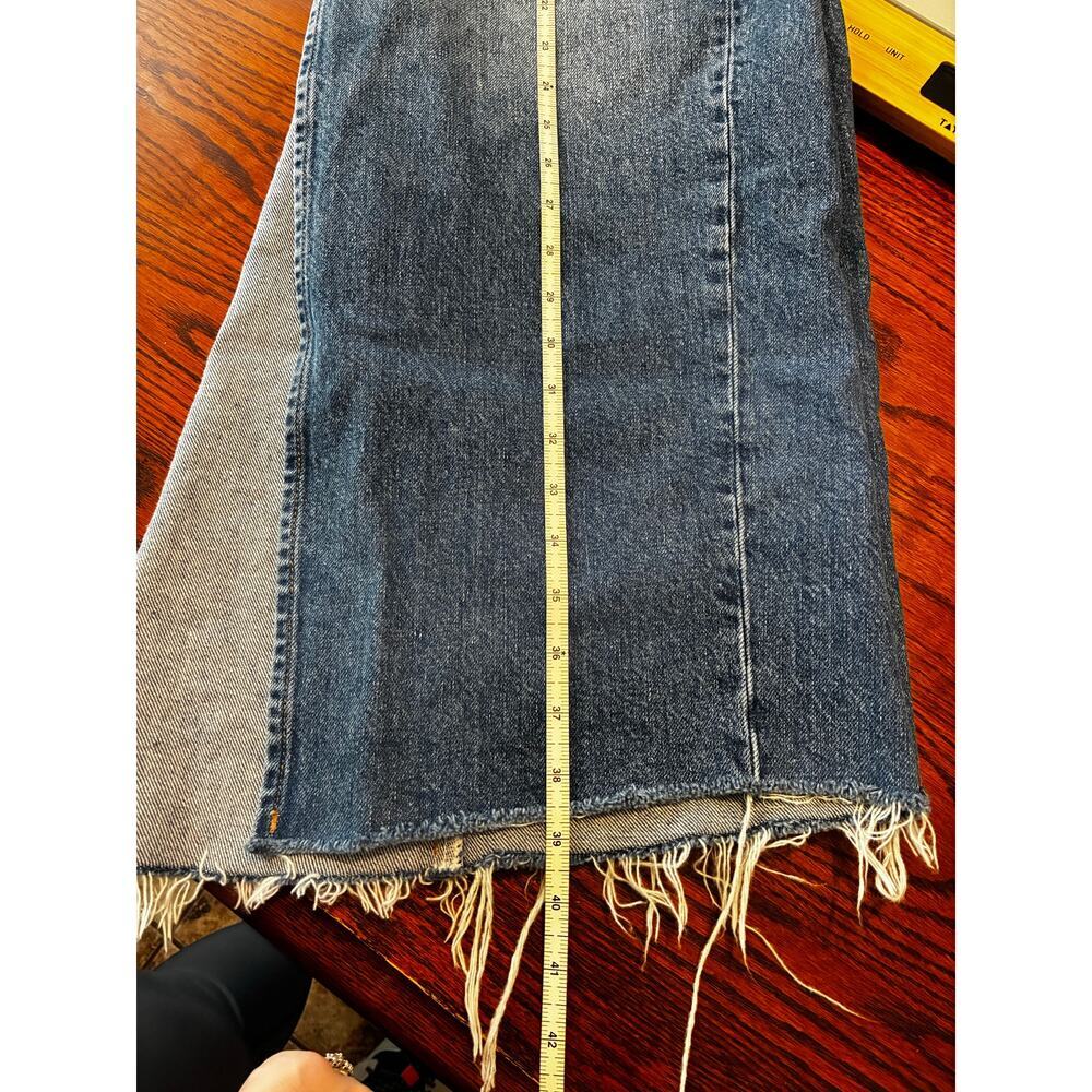 Reformation Jeans Tazz Maxi Denim Skirt Hemlock Size 27 - Picture 6 of 7